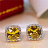 Luxury Female Yellow Pink Stone Earrings - foxberryparkproducts