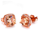 Luxury Female Yellow Pink Stone Earrings - foxberryparkproducts