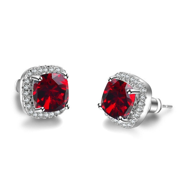Luxury Female Yellow Pink Stone Earrings - foxberryparkproducts