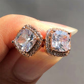 Luxury Female Yellow Pink Stone Earrings - foxberryparkproducts