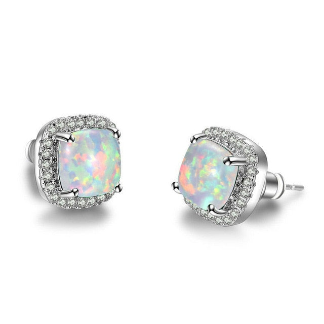 Luxury Female Yellow Pink Stone Earrings - foxberryparkproducts