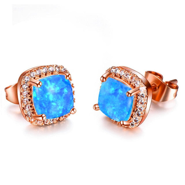 Luxury Female Yellow Pink Stone Earrings - foxberryparkproducts