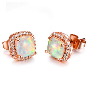 Luxury Female Yellow Pink Stone Earrings - foxberryparkproducts