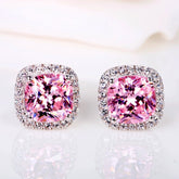 Luxury Female Yellow Pink Stone Earrings - foxberryparkproducts