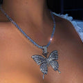 Necklace Beautiful Sparking Crystal Pave Butterfly Pendant   ID A114 - 1148 - foxberryparkproducts