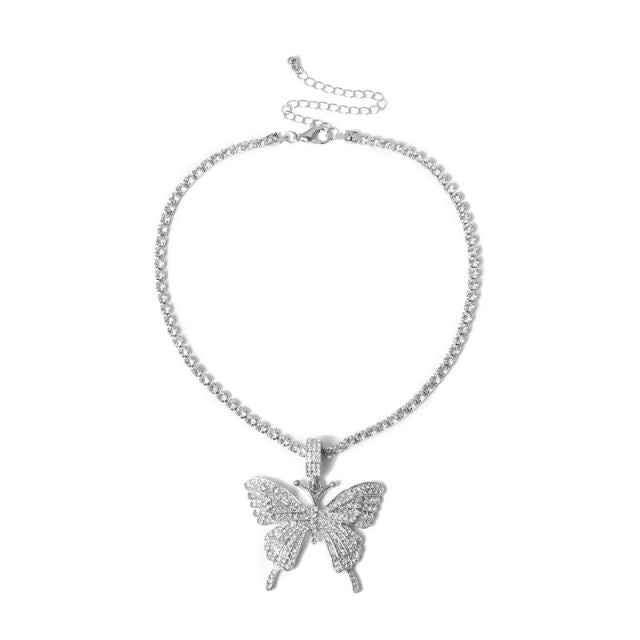 Necklace Beautiful Sparking Crystal Pave Butterfly Pendant   ID A114 - 1148 - foxberryparkproducts