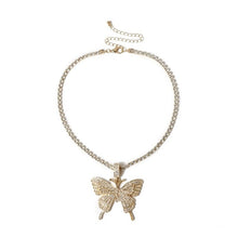 Load image into Gallery viewer, Necklace Beautiful Sparking Crystal Pave Butterfly Pendant   ID A114 - 1148 - foxberryparkproducts
