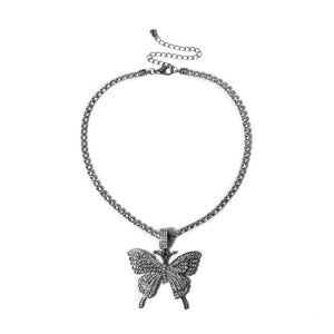 Necklace Beautiful Sparking Crystal Pave Butterfly Pendant   ID A114 - 1148 - foxberryparkproducts
