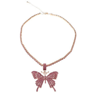 Necklace Beautiful Sparking Crystal Pave Butterfly Pendant   ID A114 - 1148 - foxberryparkproducts