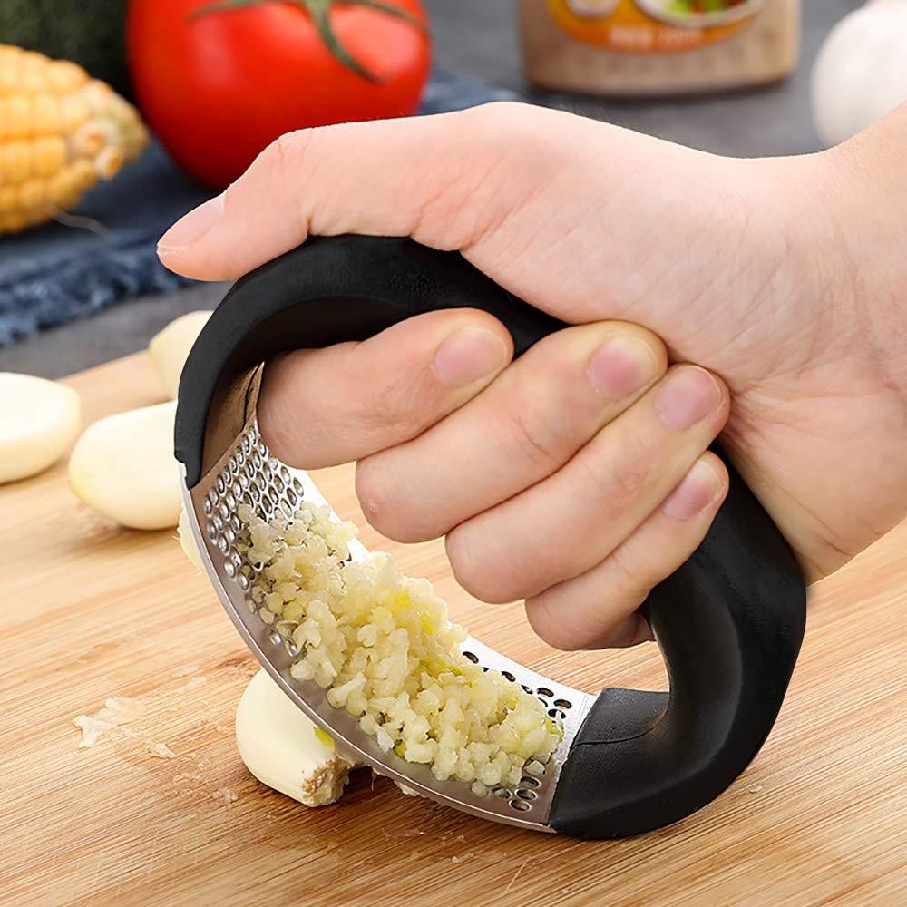 1Pcs Stainless Garlic Press Household Manual Squeezer Ginger Garlic Tools - foxberryparkproducts