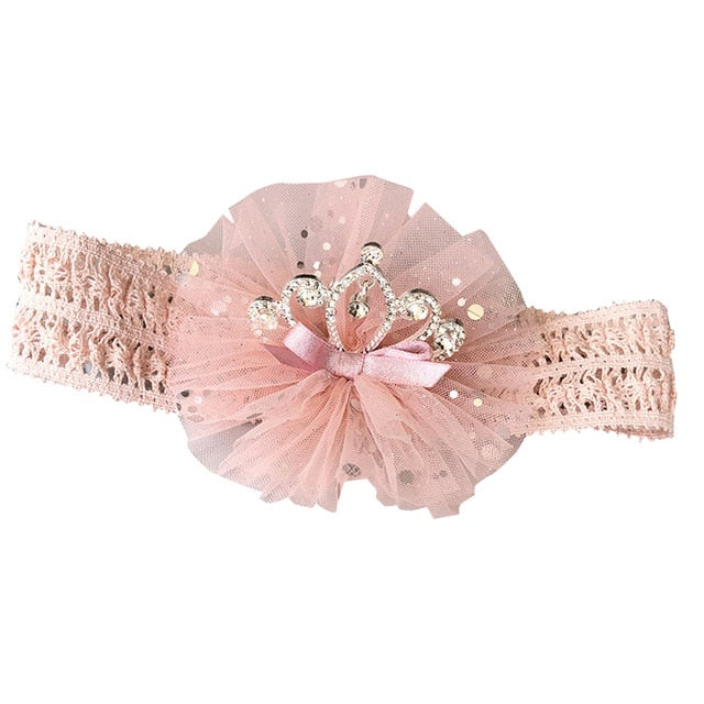 Balleen shiny Infant Child Hair Band Three-dimensional Alloy Rhinestone Crown Headdress - foxberryparkproducts