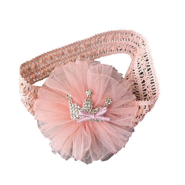 Balleen shiny Infant Child Hair Band Three-dimensional Alloy Rhinestone Crown Headdress - foxberryparkproducts