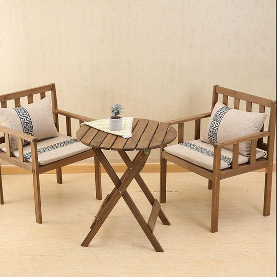 Garden solid wood table and chair Folding Chair - foxberryparkproducts