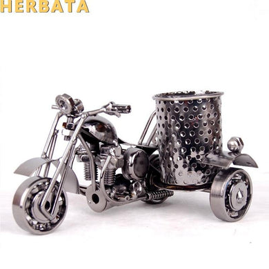 Pencil holder Iron motorcycle model metal crafts - foxberryparkproducts