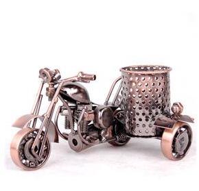 Pencil holder Iron motorcycle model metal crafts - foxberryparkproducts