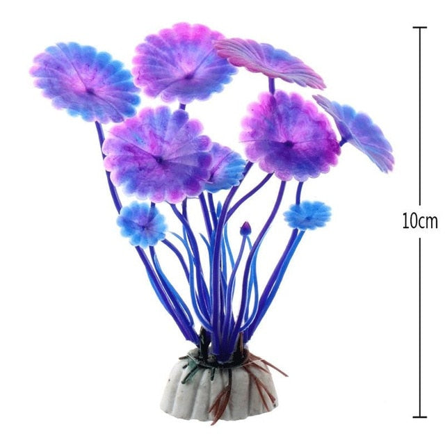 Aquarium Fish Tank Artificial Plant Decoration Submersible Flower Grass Ornament 10-30cm 10 Styles Optional - foxberryparkproducts