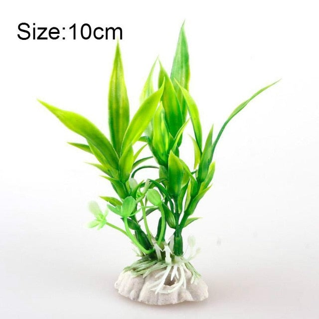Aquarium Fish Tank Artificial Plant Decoration Submersible Flower Grass Ornament 10-30cm 10 Styles Optional - foxberryparkproducts