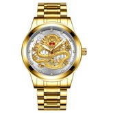 New Golden Mens Watches Top Brand Luxury Chinese Dragon - foxberryparkproducts