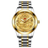 New Golden Mens Watches Top Brand Luxury Chinese Dragon - foxberryparkproducts