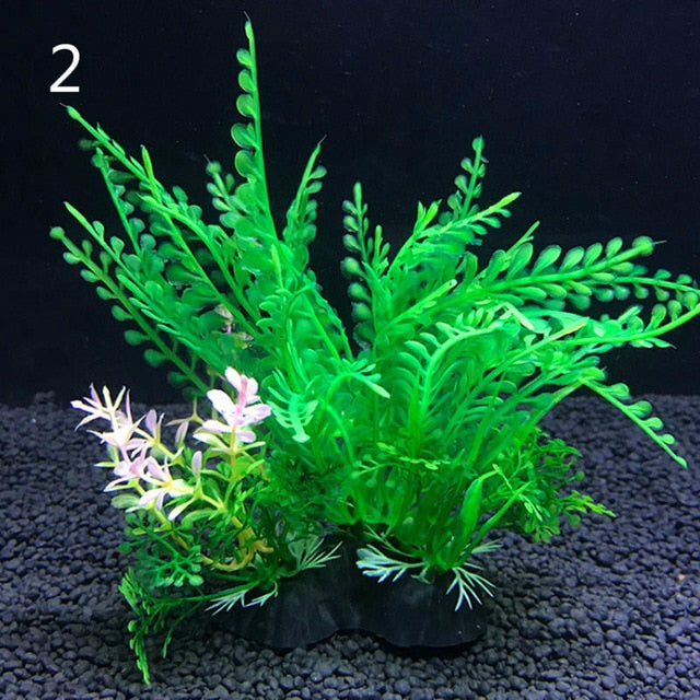 12 Kinds Artificial Aquarium Decor Plants Water Weeds Ornament  Fish Tank Grass Decoration - foxberryparkproducts