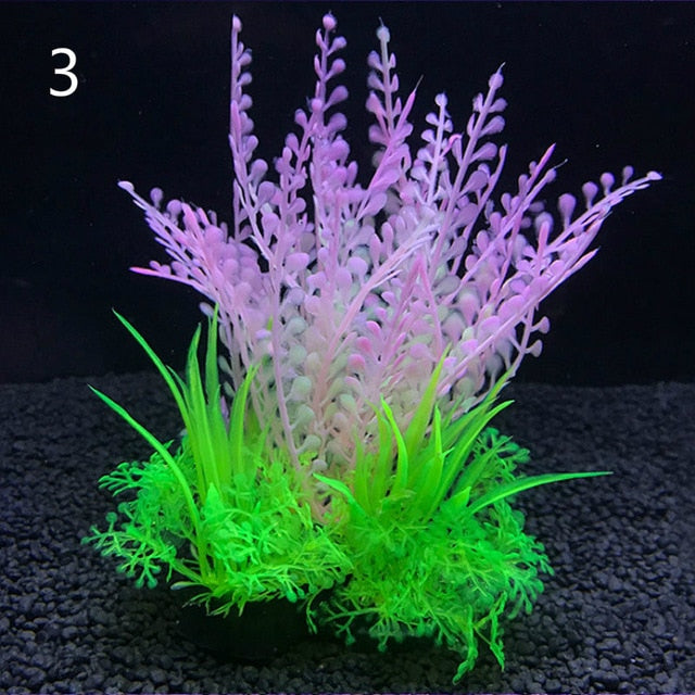 12 Kinds Artificial Aquarium Decor Plants Water Weeds Ornament  Fish Tank Grass Decoration - foxberryparkproducts