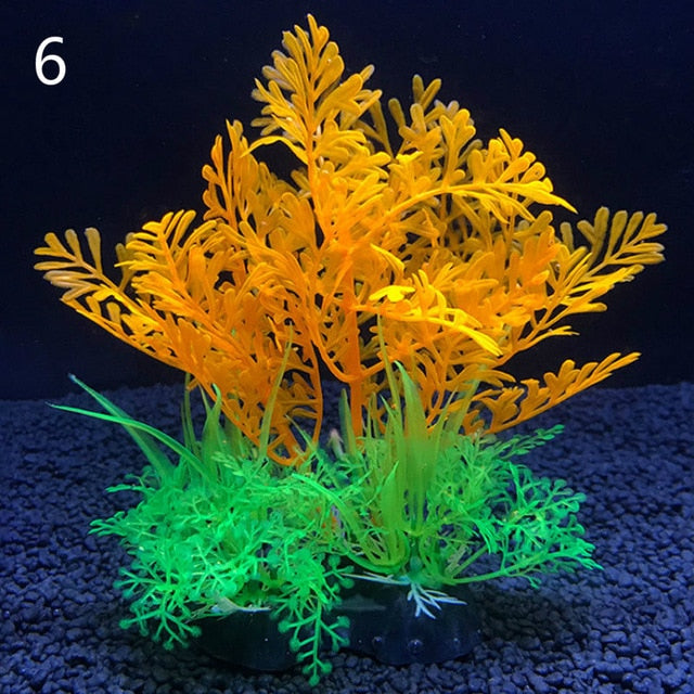 12 Kinds Artificial Aquarium Decor Plants Water Weeds Ornament  Fish Tank Grass Decoration - foxberryparkproducts