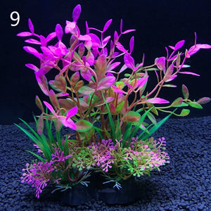 12 Kinds Artificial Aquarium Decor Plants Water Weeds Ornament  Fish Tank Grass Decoration - foxberryparkproducts
