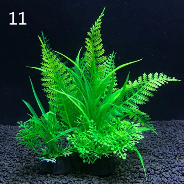 12 Kinds Artificial Aquarium Decor Plants Water Weeds Ornament  Fish Tank Grass Decoration - foxberryparkproducts