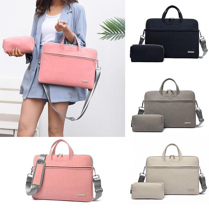 PU Leather Women Laptop Bag Notebook Carrying Case - foxberryparkproducts