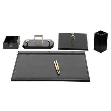 Luxury Wooden Flas Desk Set 6 Pieces Desk Organizer - foxberryparkproducts