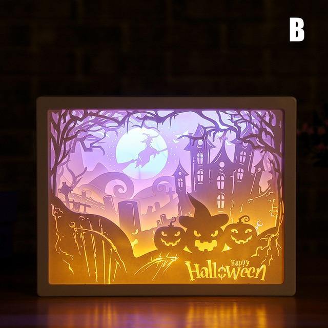 Novelty totoro night light paper-cut atmosphere lamp 3d paper sculpture art - foxberryparkproducts