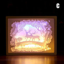 Load image into Gallery viewer, Novelty totoro night light paper-cut atmosphere lamp 3d paper sculpture art - foxberryparkproducts
