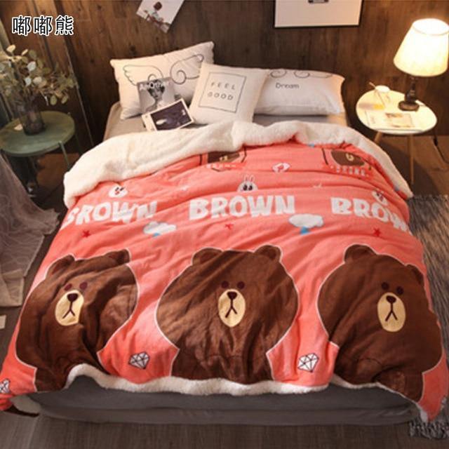 YOMDID Winter Wool Blanket Ferret Cashmere Blanket - foxberryparkproducts