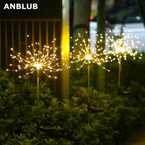 1pcs Outdoor LED Solar Fireworks  90/150 LEDs  Flash String Light - foxberryparkproducts