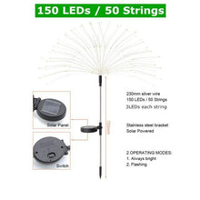 Load image into Gallery viewer, 1pcs Outdoor LED Solar Fireworks  90/150 LEDs  Flash String Light - foxberryparkproducts
