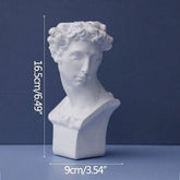 European  Bust Character Figure Flower Pot  Resin - foxberryparkproducts