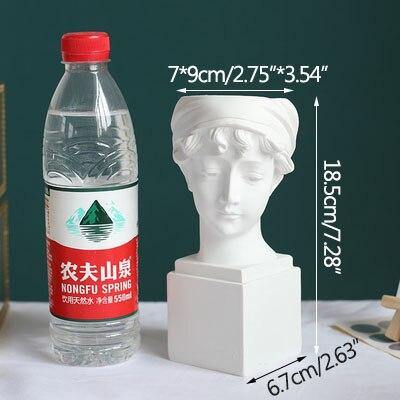 European  Bust Character Figure Flower Pot  Resin - foxberryparkproducts
