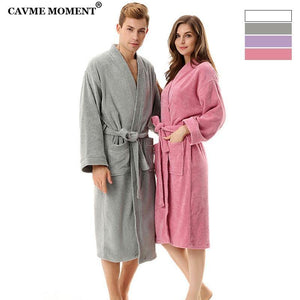 CAVME Pure Cotton Kimono Couples Terry Bathrobe - foxberryparkproducts