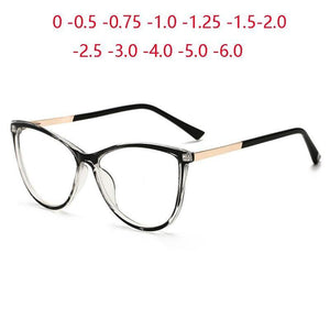 Blu-ray Blocking Cat Eye Nearsighted Eyeglasses Women Men Fashion - foxberryparkproducts
