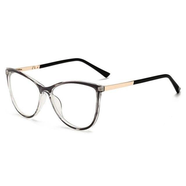 Blu-ray Blocking Cat Eye Nearsighted Eyeglasses Women Men Fashion - foxberryparkproducts