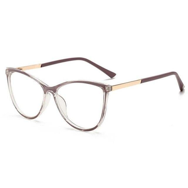 Blu-ray Blocking Cat Eye Nearsighted Eyeglasses Women Men Fashion - foxberryparkproducts