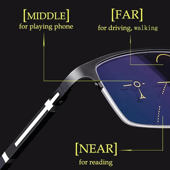 Classy Half Frame Anti Blue Light Reading Glasses - foxberryparkproducts