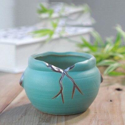 Mini Thumb Flower Pot Retro Crease - foxberryparkproducts