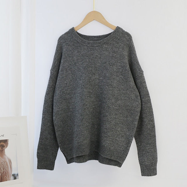 Beautiful O Neck Cashmere Pullover Sweater - foxberryparkproducts