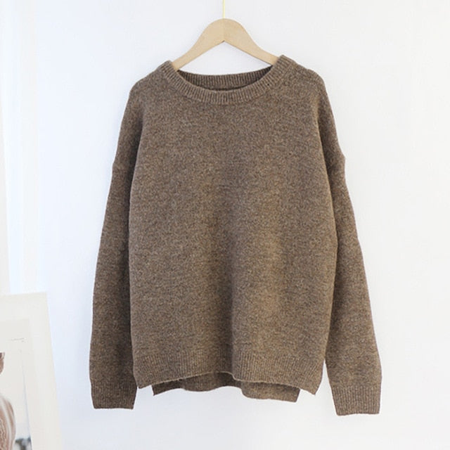 Beautiful O Neck Cashmere Pullover Sweater - foxberryparkproducts
