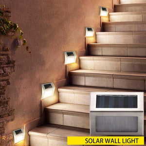 Solar LED stair light, waterproof stainless steel street - foxberryparkproducts
