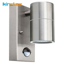 Load image into Gallery viewer, PIR Motion Sensor Outdoor LED Wall Light Waterproof Stainless Steel - foxberryparkproducts
