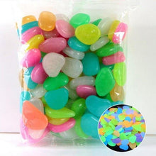 Load image into Gallery viewer, 100Pcs Glow in the Dark Garden Pebbles - foxberryparkproducts

