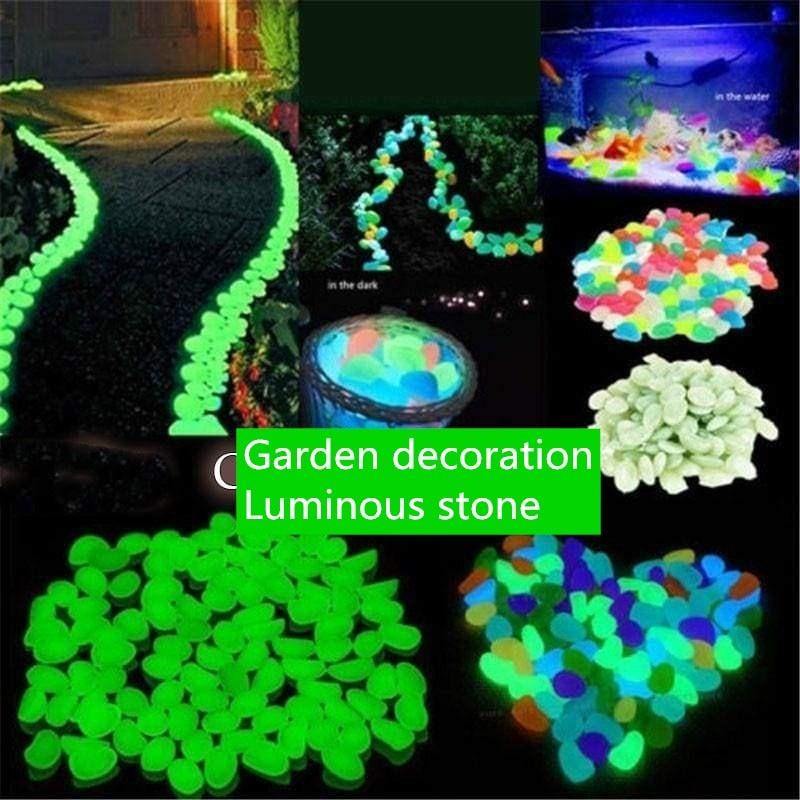 100/PCS Garden Pebbles Garden Decor Luminous Stones - foxberryparkproducts