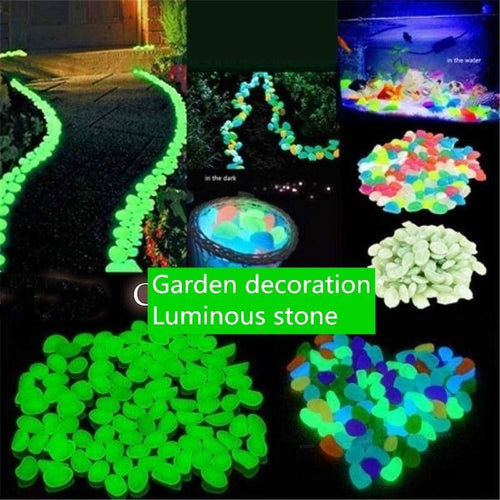 100/PCS Garden Pebbles Garden Decor Luminous Stones - foxberryparkproducts